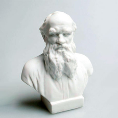 Гипсовая фигура бюст Толстого