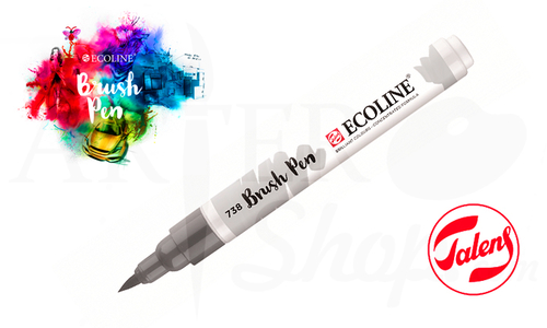Акварельный маркер ECOLINE Brush Pen 738 серый холодный