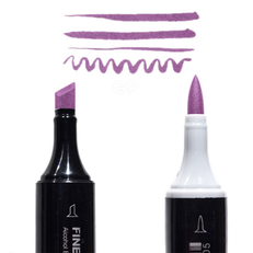 Маркер Finecolour Brush спиртовой, двусторонний 121 тёмный фиолетовый V121