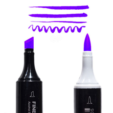 Маркер Finecolour Brush спиртовой, двусторонний 288 флуоресцентный фиолетовый FV288