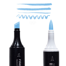 Маркер Finecolour Brush спиртовой, двусторонний 299 светло-синий B299