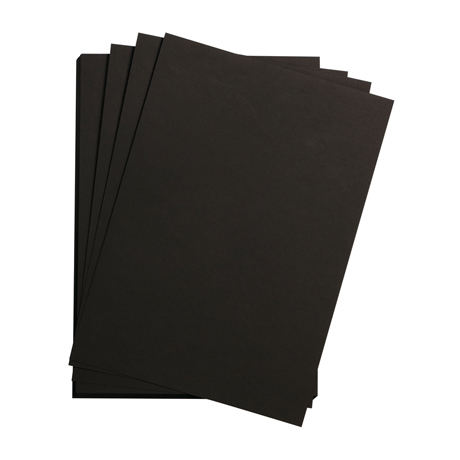 Цветная бумага 50*65 см, Clairefontaine "Etival color", 160г/м2, черный, легкое зерно, 30% хлопка