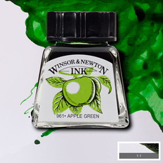 Тушь художественнная Winsor&Newton, цвет зеленое яблоко, 14 мл