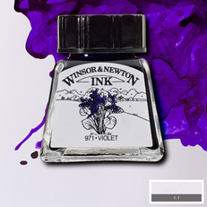Тушь художественнная Winsor&Newton, цвет фиолетовый, 14 мл