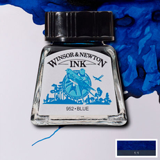 Тушь художественнная Winsor&Newton, цвет синий, 14 мл