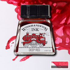Тушь художественнная Winsor&Newton, цвет насыщенно-красный, 14 мл