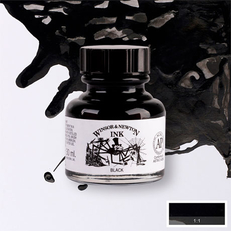 Тушь художественнная Winsor&Newton, цвет черный (паук), водоустойчивая, 30 мл