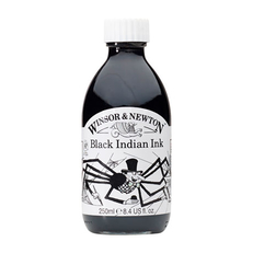 Тушь художественнная Winsor&Newton, цвет черный (паук), водоустойчивая, 250 мл