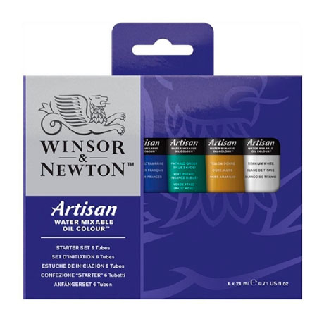 Набор водорастворимых масляных красок Winsor&Newton Artisan, туба, 6 цветов, 21 мл