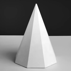 Гипсовая фигура восьмигранная пирамида
