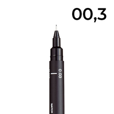 Линер UNI PIN 0,03 мм, черный