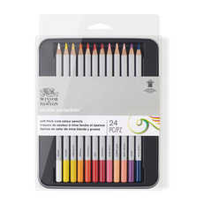 Набор цветных карандашей Winsor&Newton, 24 цвета, металлический пенал