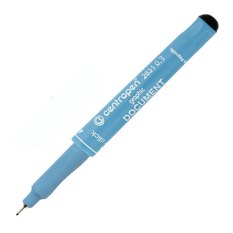 Ручка капиллярная Centropen, Document 2631, черная, 0,3мм