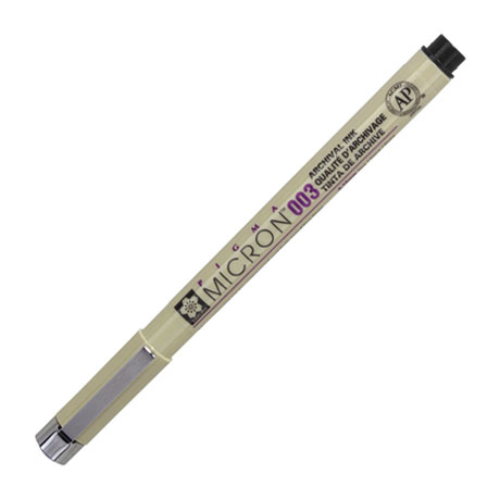 Ручка капиллярная Sakura "Pigma Micron" черная, 0,15мм