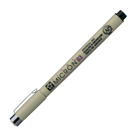 Ручка капиллярная Sakura "Pigma Micron" черная, 0,35мм