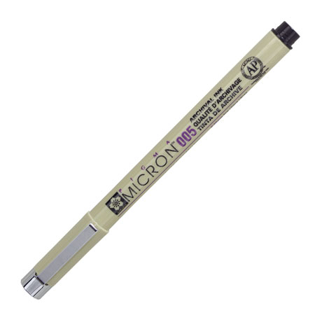 Ручка капиллярная Sakura "Pigma Micron" черная, 0,2мм