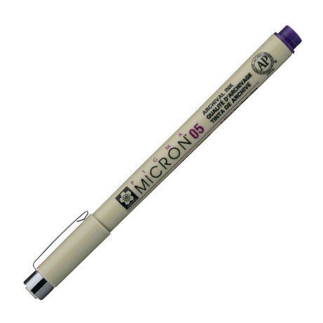 Ручка капиллярная Sakura "Pigma Micron" фиолетовая, 0,45 мм