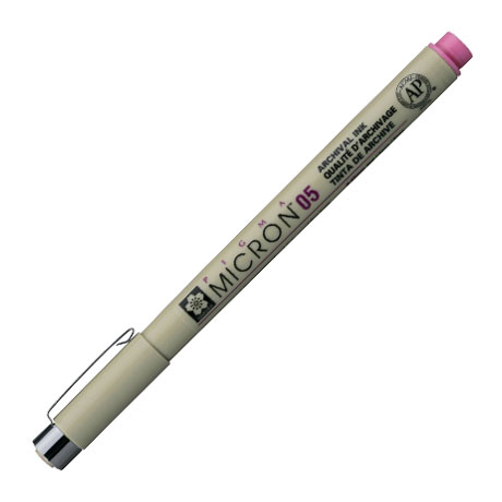 Ручка капиллярная Sakura "Pigma Micron" розовая, 0,45 мм