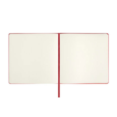 Скетчбук BRAUBERG ART CLASSIC, красный, 80 л. цвета слоновой кости, 200*200 мм, 140 гм2, кожзам, резинка