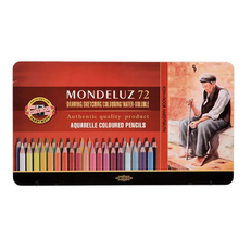 Набор цветных акварельных, профессиональных карандашей Koh-i-noor Mondeluz 72 цвета, в металлической коробке 3727