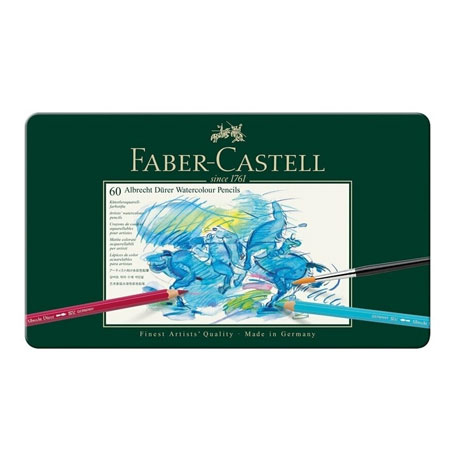 Набор акварельных карандашей Faber-Castell Albrecht Durer 60 цветов в металлическом пенале