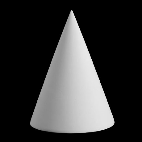 Геометрическая фигура конус из гипса