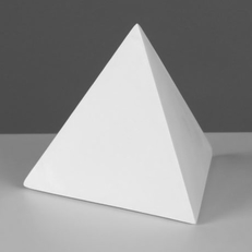 Фигура из гипса геометрическая правильная пирамида 14 см