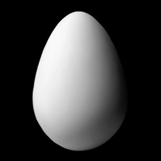 Фигура из гипса геометрическая Яйцо 20 см.