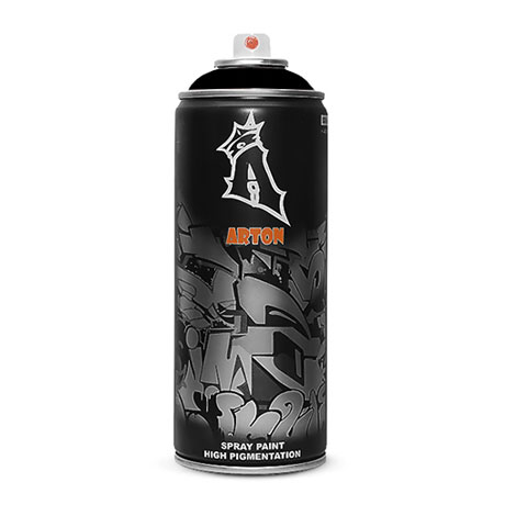 Краска аэрозольная Arton для граффити 400 мл цвет Черный Глянец