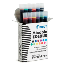 Набор картриджей с чернилами для Pilot Parallel Pen, 12 цветов в наборе IC-P3-AST