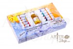 Подарочный набор масляных красок Ладога, 12 цветов (15 предметов)