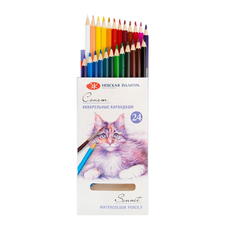 Набор цветных акварельных карандашей Сонет 24 цвета
