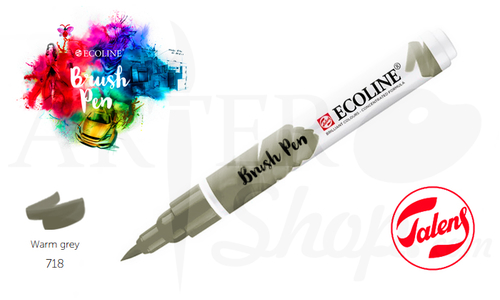 Акварельный маркер ECOLINE Brush Pen теплый серый 718