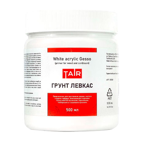 Грунт левкас для дерева и картона 500мл Таир