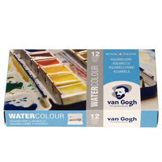 Набор акварельных красок Van Gogh 12 цветов в металлическом пенале