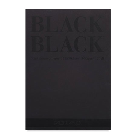 Альбом склейка для зарисовок Fabriano BLACKBLACK А4 (21*29.7), черная бумага, 300 г, 20 листов
