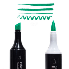 Маркер Finecolour Brush спиртовой, двусторонний 048 зеленый G48