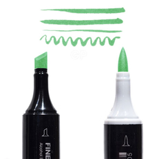 Маркер Finecolour Brush спиртовой, двусторонний 055 изумрудно-зеленый G55