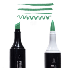 Маркер Finecolour Brush спиртовой, двусторонний 058 зеленый холли G58