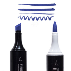 Маркер Finecolour Brush спиртовой, двусторонний 114 темно-синий B114