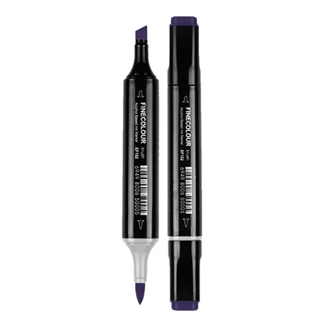 Маркер Finecolour Brush спиртовой, двусторонний 115 пигментированный фиолетовый B115