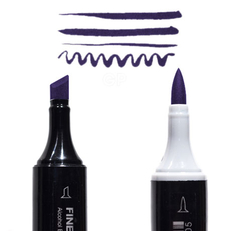 Маркер Finecolour Brush спиртовой, двусторонний 115 пигментированный фиолетовый B115
