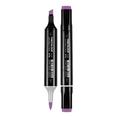 Маркер Finecolour Brush спиртовой, двусторонний 121 тёмный фиолетовый V121