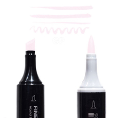 Маркер Finecolour Brush спиртовой, двусторонний 128 розовая дымка RV128
