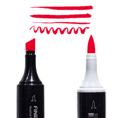 Маркер Finecolour Brush спиртовой, двусторонний 140 кровавый красный R140