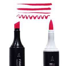 Маркер Finecolour Brush спиртовой, двусторонний 146 глубокий красный цвет R146