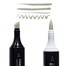 Маркер Finecolour Brush спиртовой, двусторонний 185 BCDS серый №6 BSDSG185