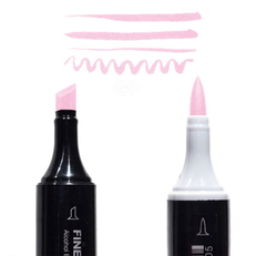 Маркер Finecolour Brush спиртовой, двусторонний 200 мягкий розовый RV200