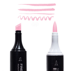 Маркер Finecolour Brush спиртовой, двусторонний 211 нежный розовый RV211