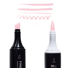 Маркер Finecolour Brush спиртовой, двусторонний 216 нежный розовый RV216
